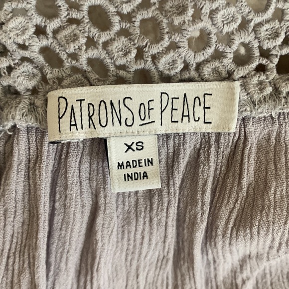 Patrons of Peace purple open back top size xs - Picture 3 of 3